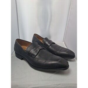 MEZLAN Spain Men's Luxury Leather Loafers Black Penny Slip_Ons Size 12